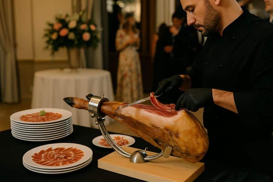 Cortador de jamón para eventos
